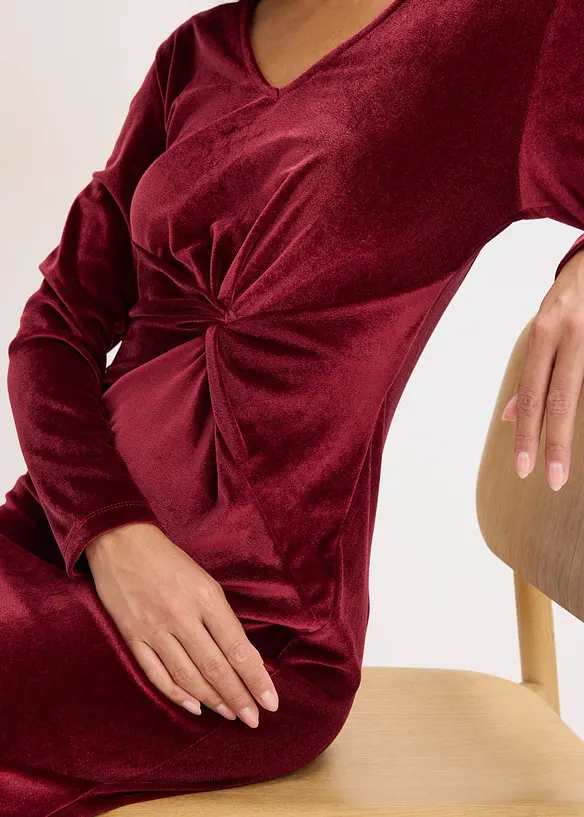 Minikleid aus glänzendem Samt, bonprix