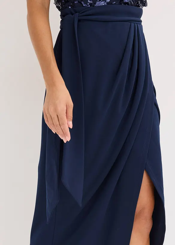 Robe longue brodée de sequins, bonprix