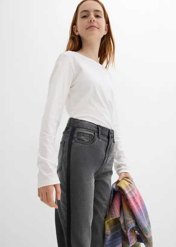 Jean thermique taille mi-haute, doublure jersey, bonprix