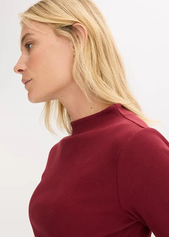 Geripptes Langarmshirt, bonprix