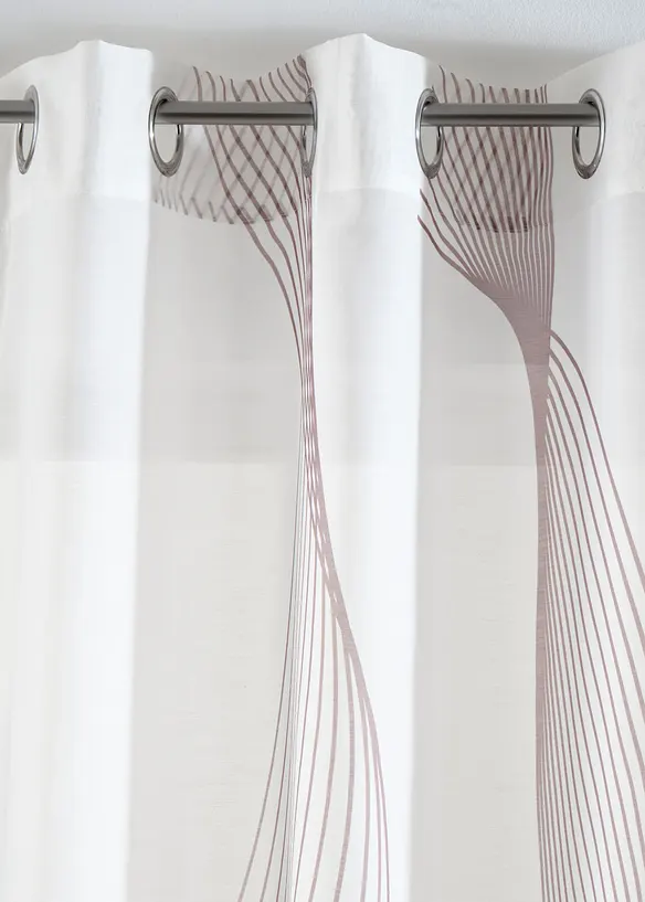 Gardine mit Wellen Druck (1er Pack), bonprix