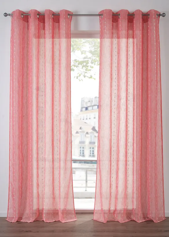 Vorhang mit Webstreifen (1er Pack), bonprix