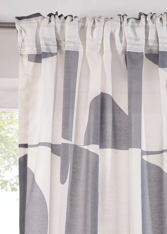 Voilage à imprimé graphique (1 pce), bonprix