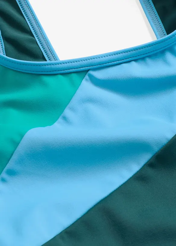 Sport-Badeanzug mit Kontrast-Eins&auml;tzen, bonprix