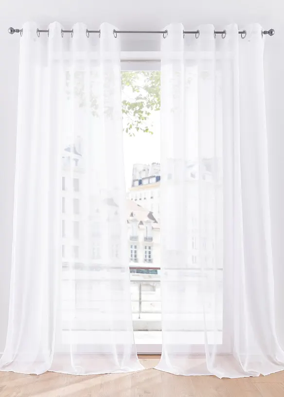 Voilage texturé avec polyester recyclé (1 pce.), bonprix