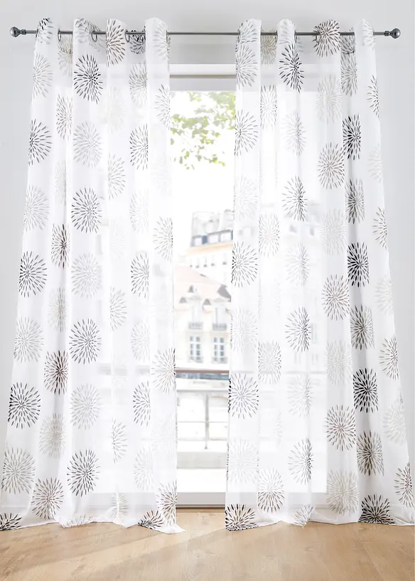 Voilage à imprimé cercles (1 pce), bonprix