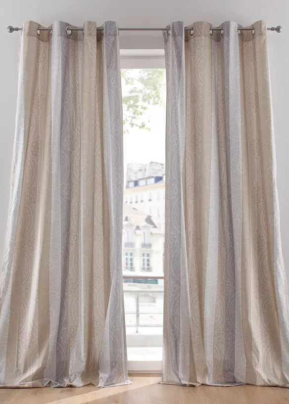 Rideau à rayures avec polyester recyclé (1 pce), bonprix