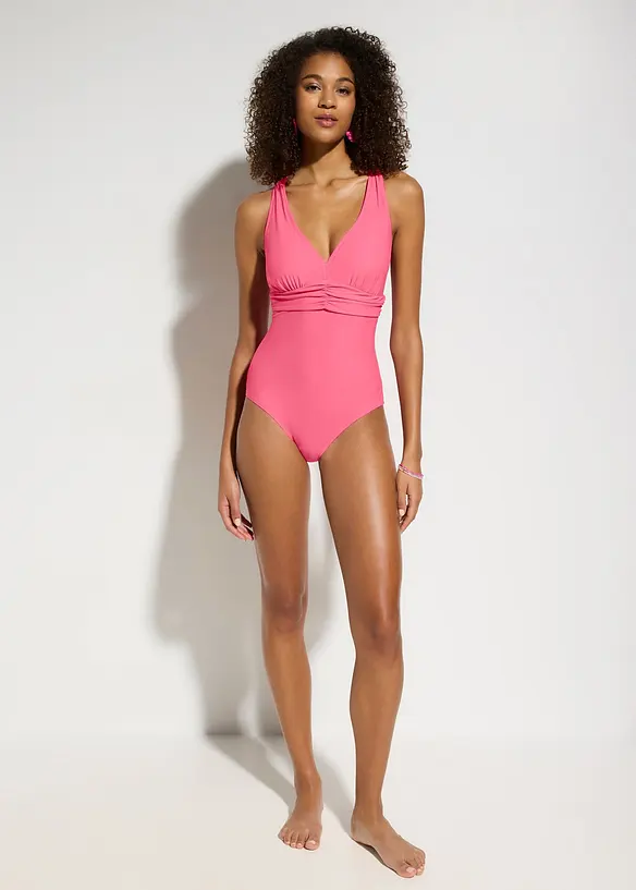 Light Shape-Badeanzug mit gekreuzten Tr&auml;gern, bonprix