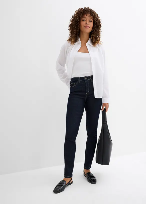 Jean skinny taille mi-haute, extensible, bonprix