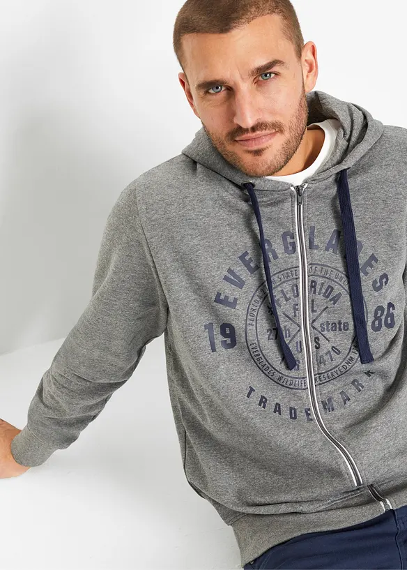 Sweat à capuche zippé confortable, bonprix