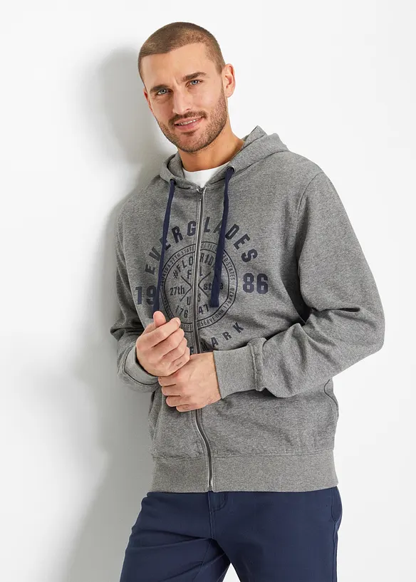 Sweat à capuche zippé confortable, bonprix