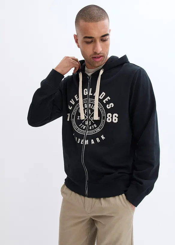 Sweat &agrave; capuche zipp&eacute; confortable, bonprix