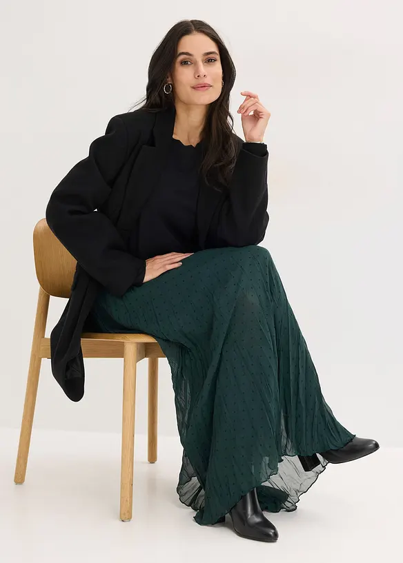 Jupe en mousseline, effet froissé, bonprix