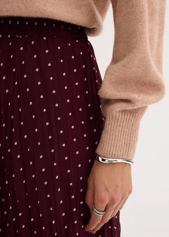 Jupe en mousseline, effet froissé, bonprix