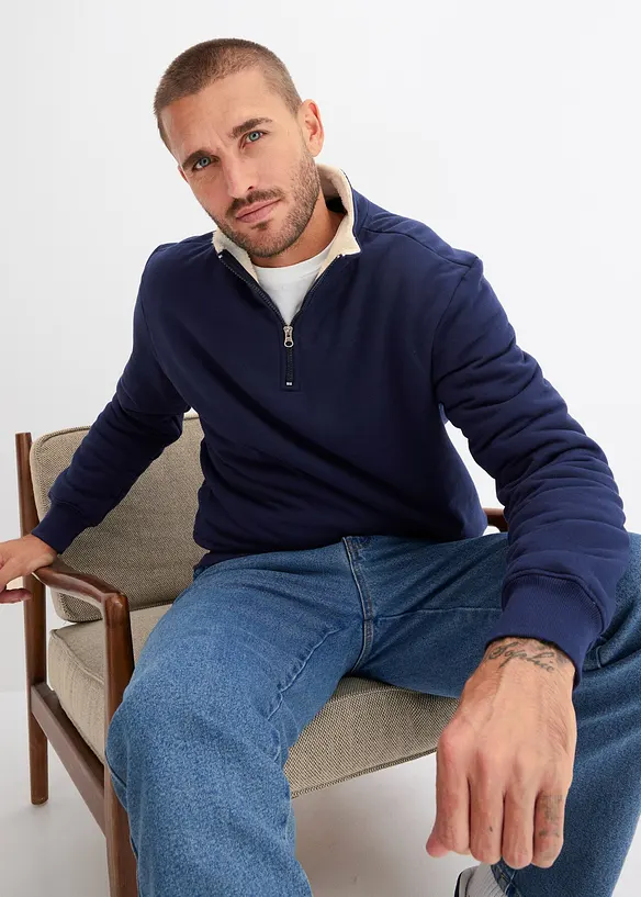 Sweat à col camionneur et doublure chaude, bonprix