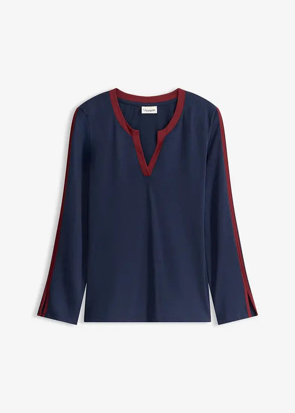 Langarmshirt mit Schlitz, bonprix