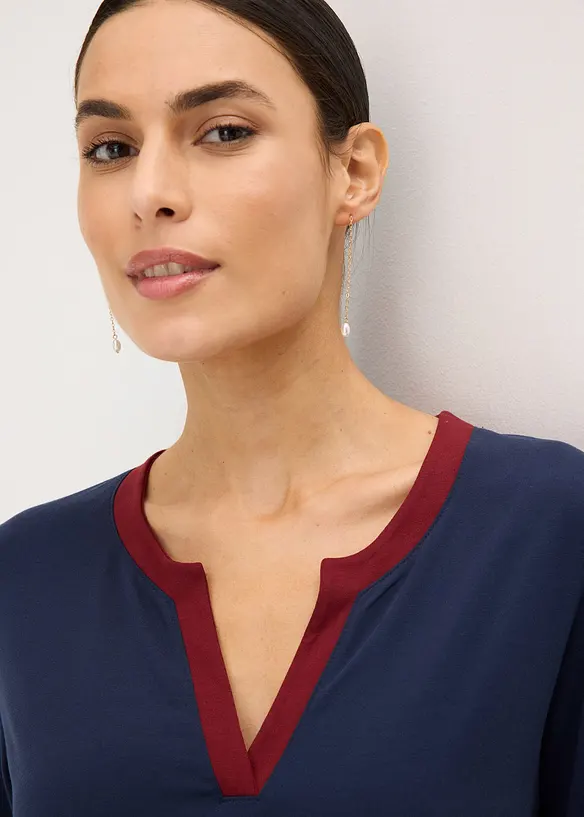 Langarmshirt mit Schlitz, bonprix