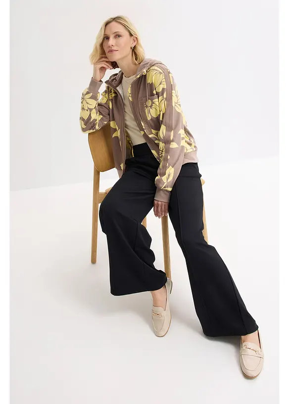 Sweatjacke mit Baumwolle, bonprix