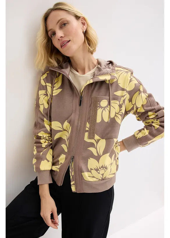 Sweatjacke mit Baumwolle, bonprix