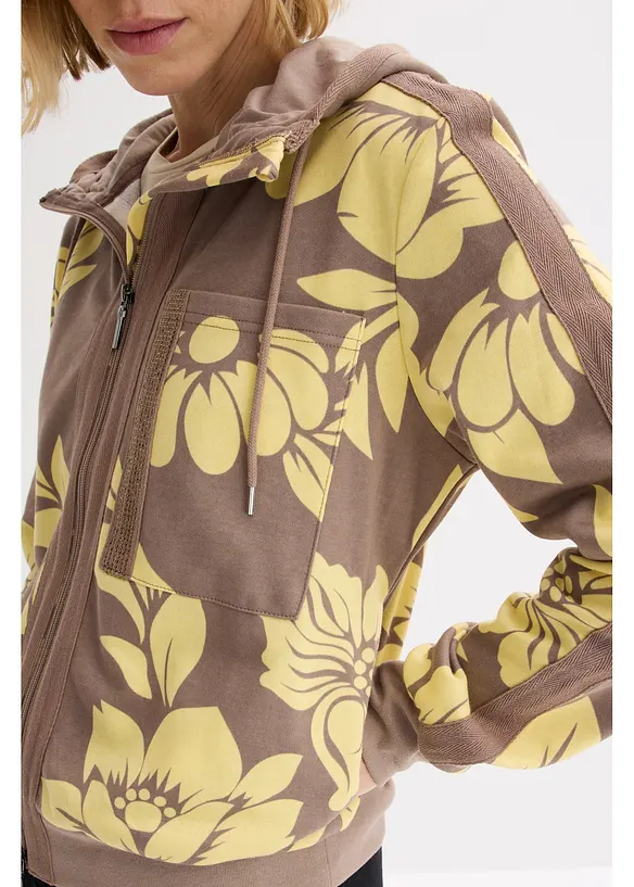 Sweatjacke mit Baumwolle, bonprix