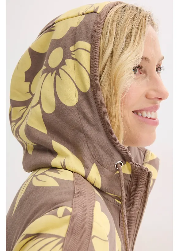 Sweatjacke mit Baumwolle, bonprix