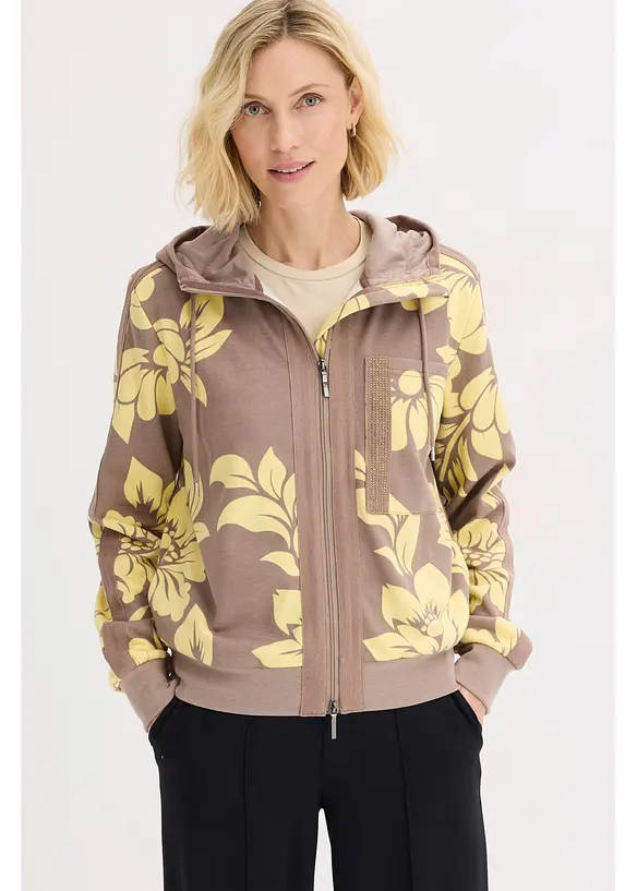 Sweatjacke mit Baumwolle, bonprix