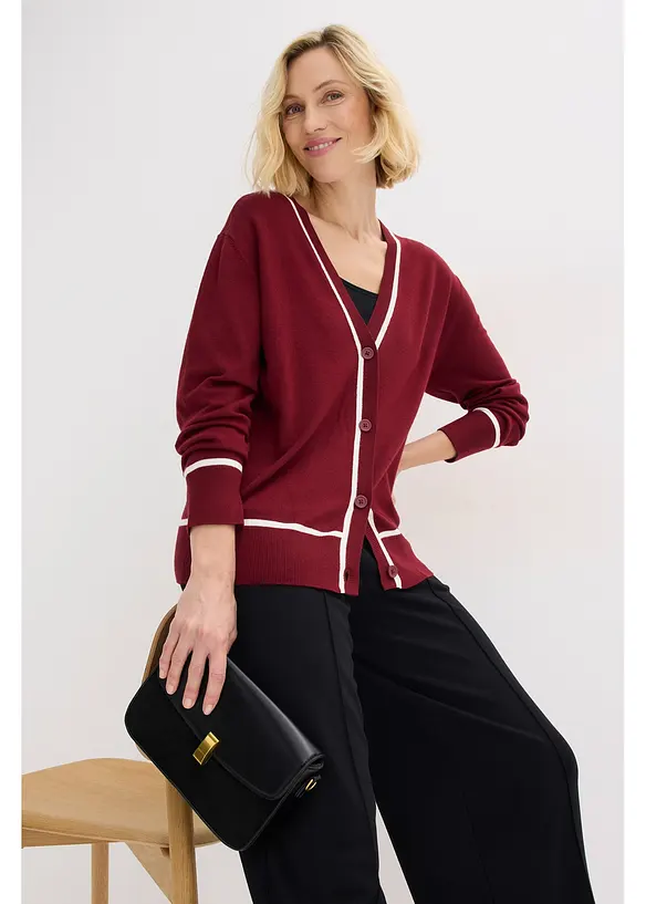 Cardigan &agrave; col V, bonprix