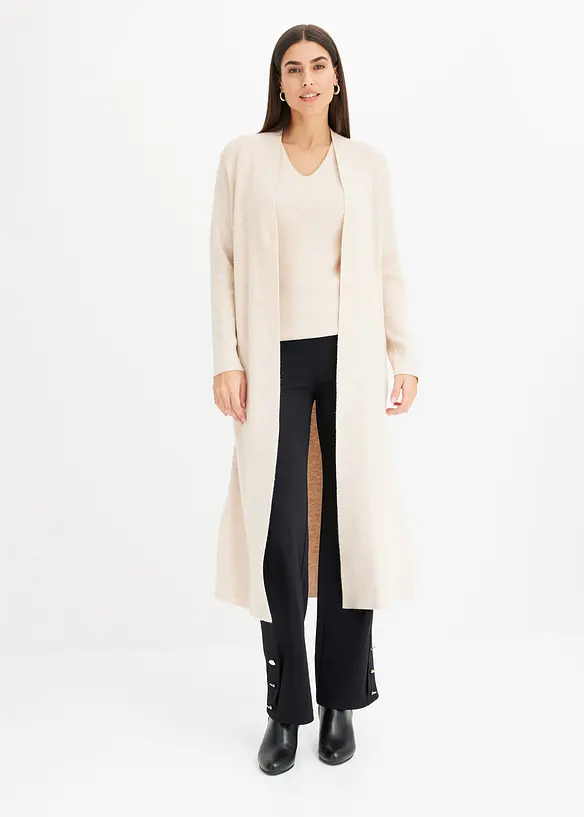 Gilet long en maille, bonprix