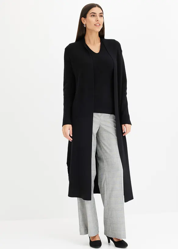 Gilet long en maille, bonprix