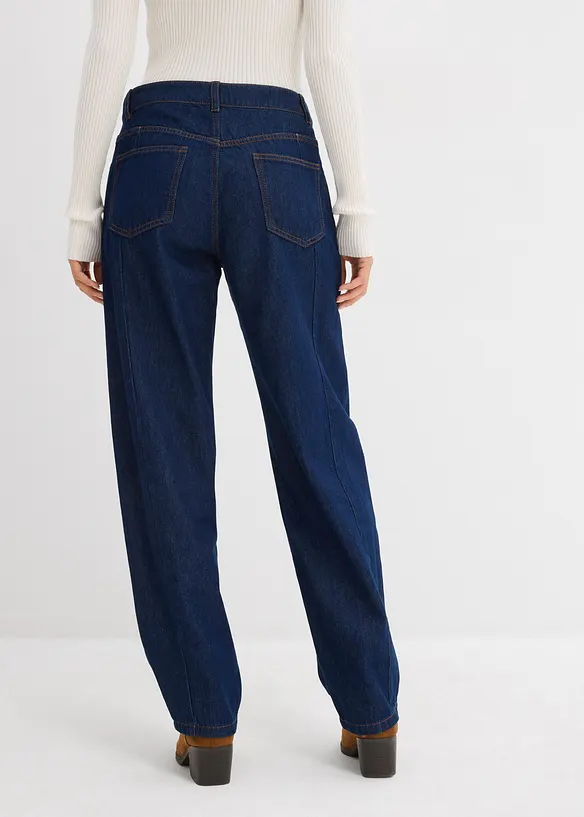 Jean balloon taille mi-haute, super doux, bonprix