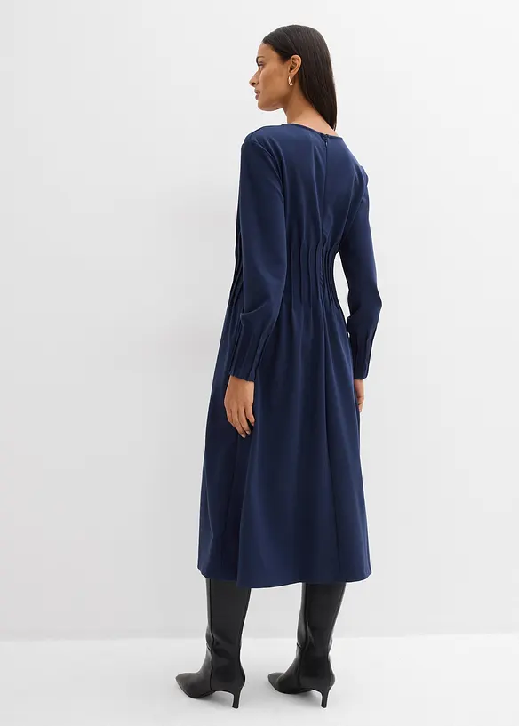 Bequemes Kleid mit Zierfalten aus Viskose-Mix, bonprix