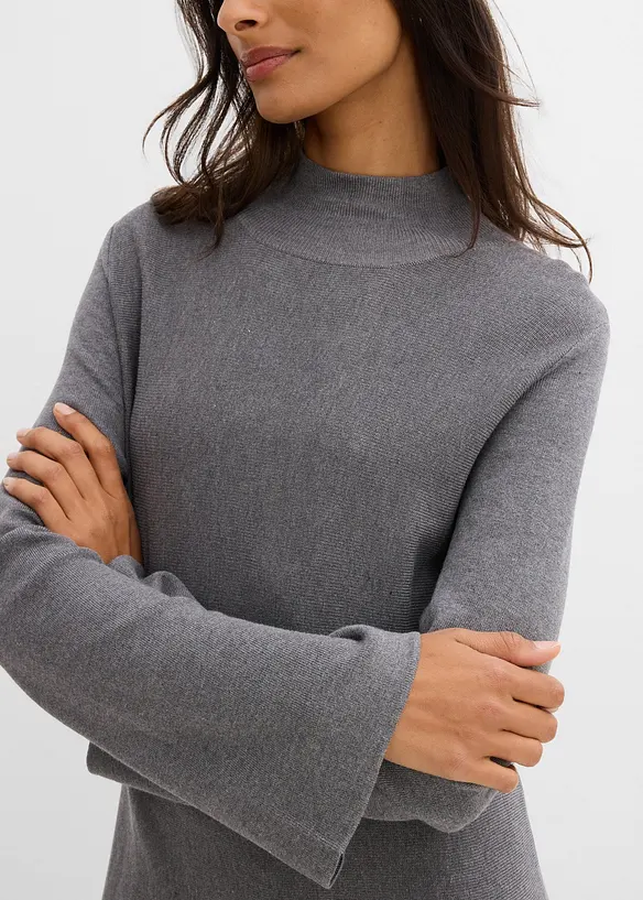 Strickkleid in A-Linie aus Viskose-Mix, bonprix