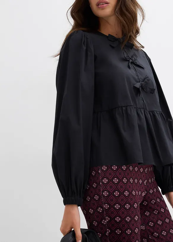 Blouse ornée de nœuds, bonprix