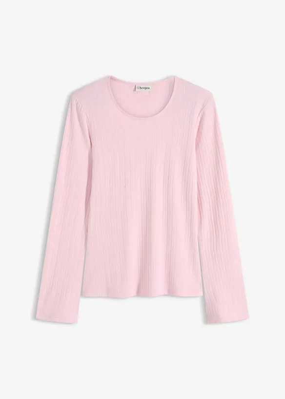 Geripptes Langarmshirt, bonprix