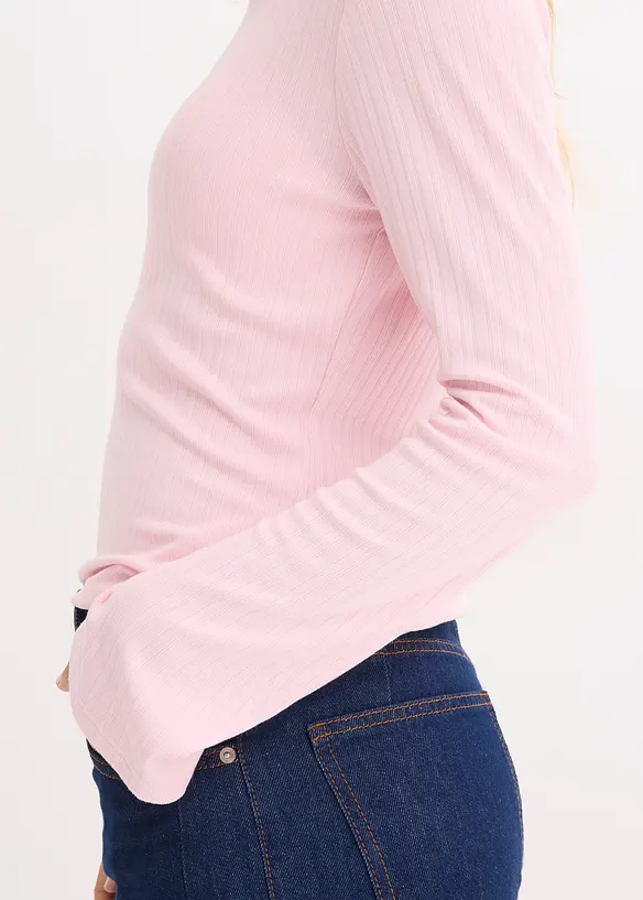 Geripptes Langarmshirt, bonprix