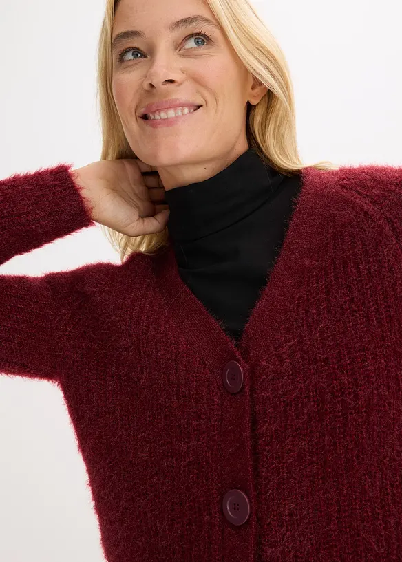 Gerippte Grobstrickjacke, bonprix