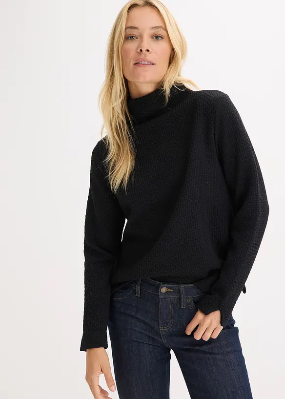 Sweatshirt mit Stehkragen, bonprix