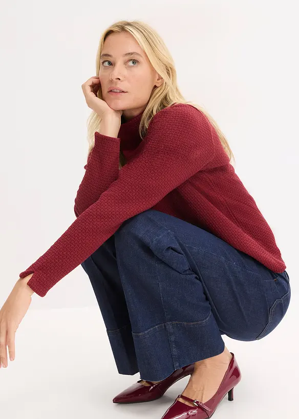 Sweatshirt mit Stehkragen, bonprix