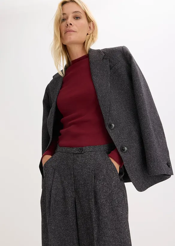 Pantalon large &agrave; pinces, bonprix