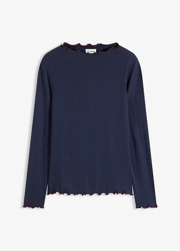 Geripptes Langarmshirt, bonprix