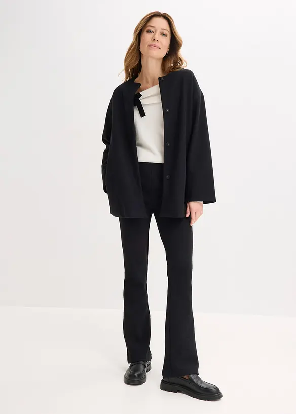 Pantalon en jersey effet froiss&eacute;, bonprix