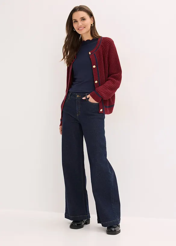 Geripptes Langarmshirt, bonprix