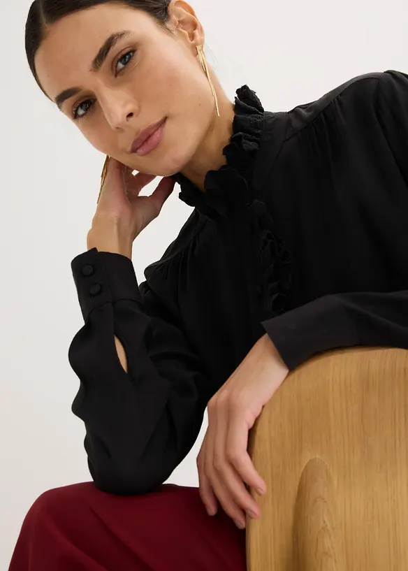 Bluse aus luftigem Cr&ecirc;pe, bonprix