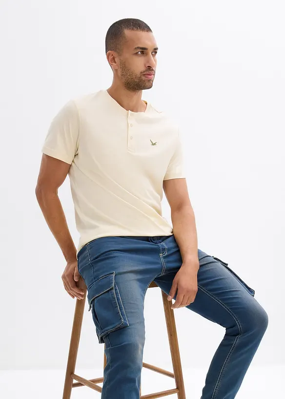 Jean jogger droit en molleton, slim, bonprix