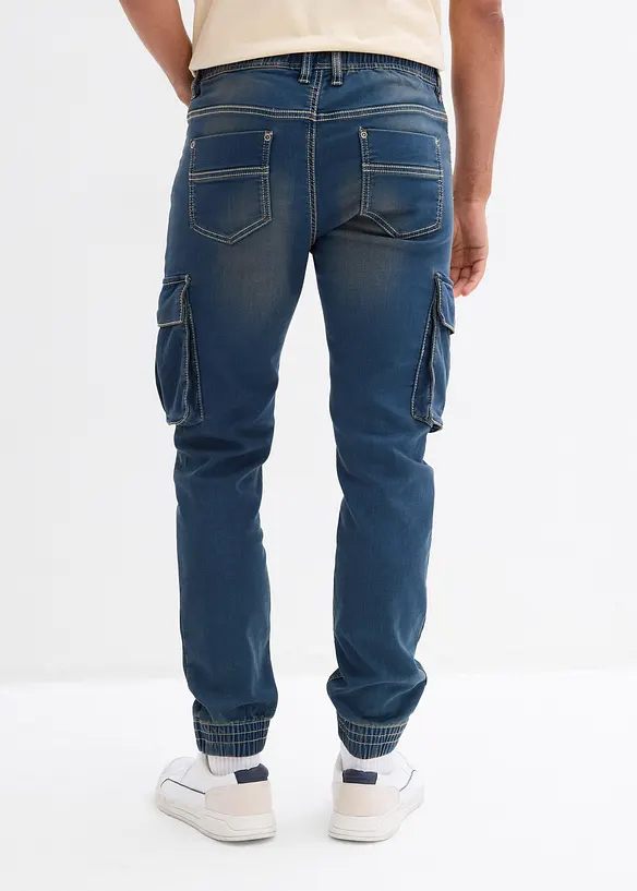 Jean jogger droit en molleton, slim, bonprix
