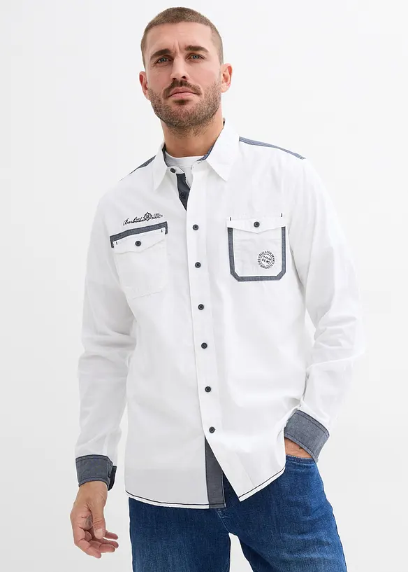 Chemise manches longues 100% coton, bonprix