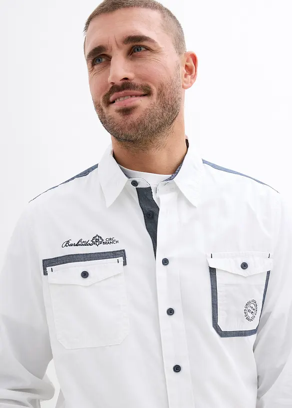 Chemise manches longues 100% coton, bonprix