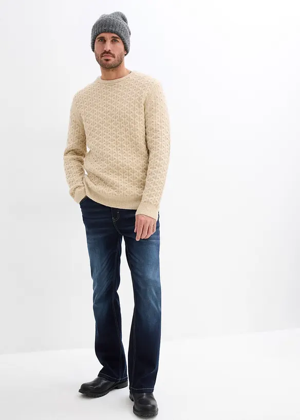 Jean classique &agrave; taille &eacute;lastiqu&eacute;e, bootcut, bonprix