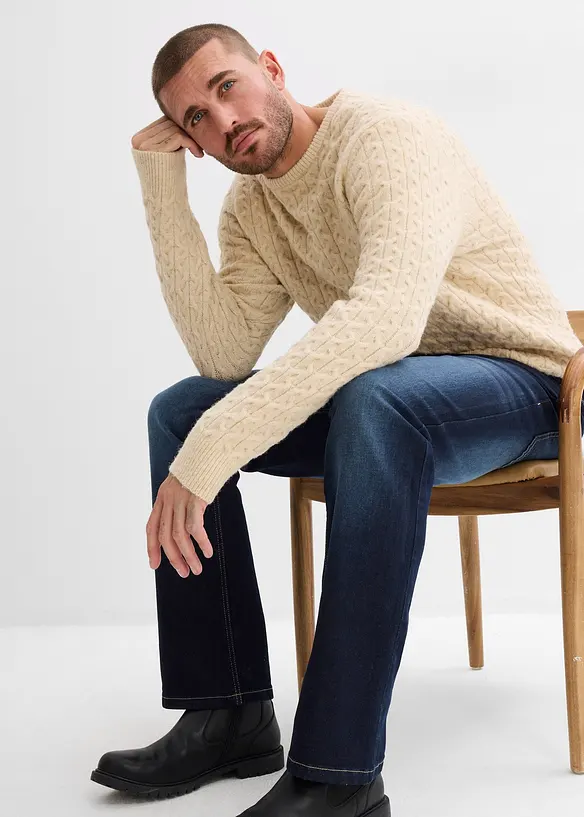 Jean classique &agrave; taille &eacute;lastiqu&eacute;e, bootcut, bonprix