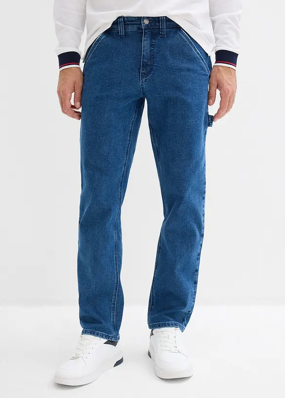 Relaxed Fit Carpenter-Jeans mit Komfortbund, Straight, bonprix
